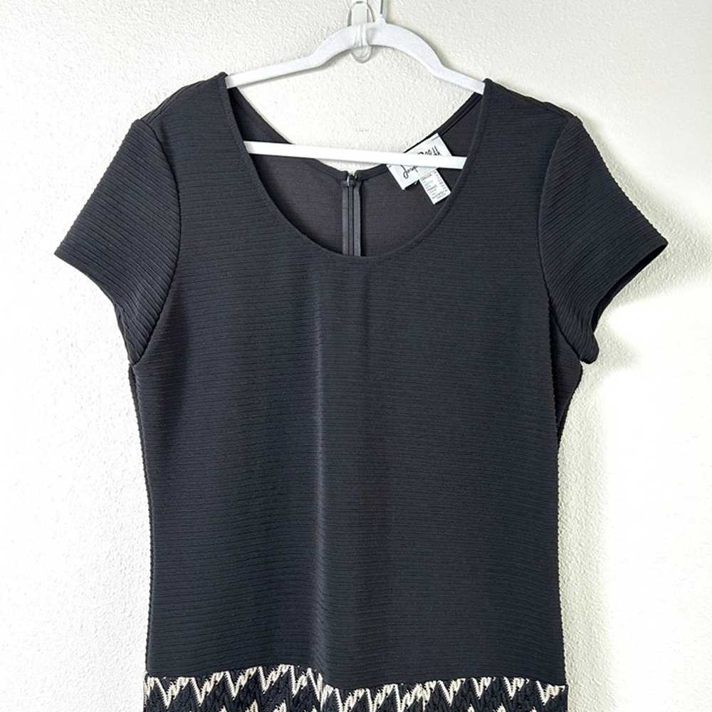 Joseph Ribkoff Dress Size 14 Black Chevron Print … - image 2