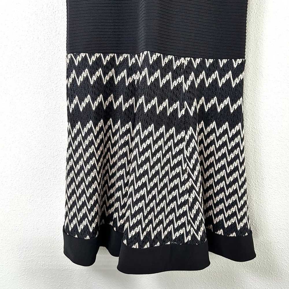 Joseph Ribkoff Dress Size 14 Black Chevron Print … - image 3