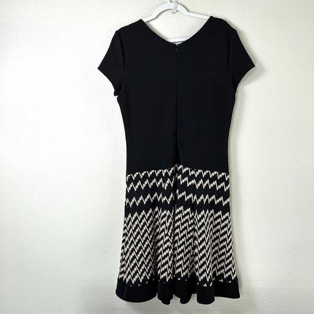 Joseph Ribkoff Dress Size 14 Black Chevron Print … - image 4