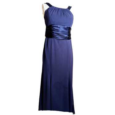 Davids Bridal Formal Dress Navy Long Sleeveless P… - image 1