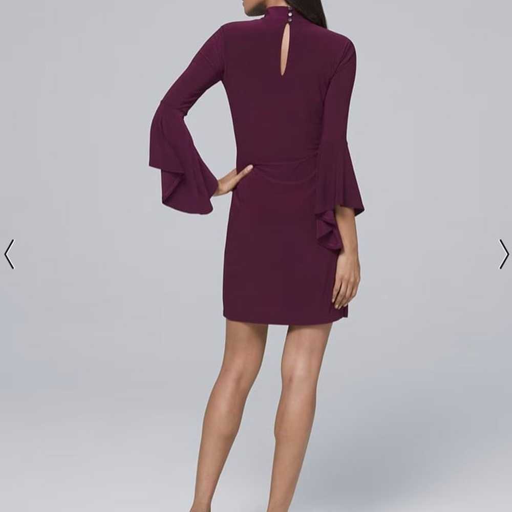 WHBM Mock-Neck Knit Shift Bell Sleeve Dress Size … - image 2