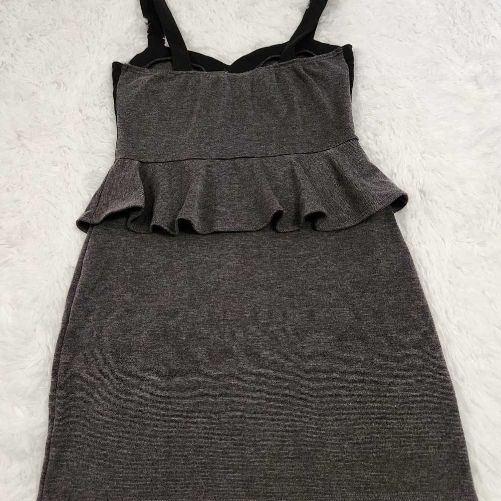 Romeo & Juliet Couture Gray Knit Peplum Tank Dress - image 7