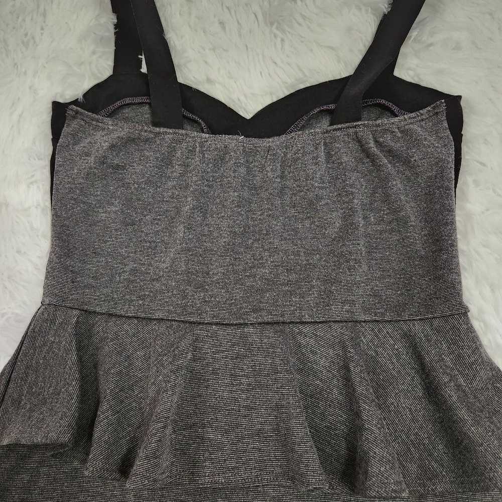 Romeo & Juliet Couture Gray Knit Peplum Tank Dress - image 8