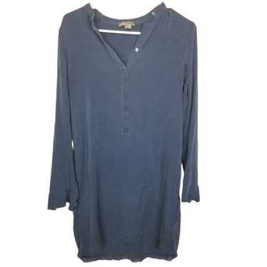 Vince Womens 6 Navy Blue Silk Blend Long Sleeves … - image 1