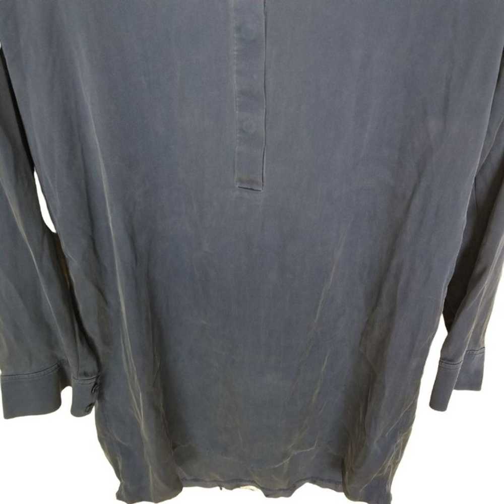 Vince Womens 6 Navy Blue Silk Blend Long Sleeves … - image 3