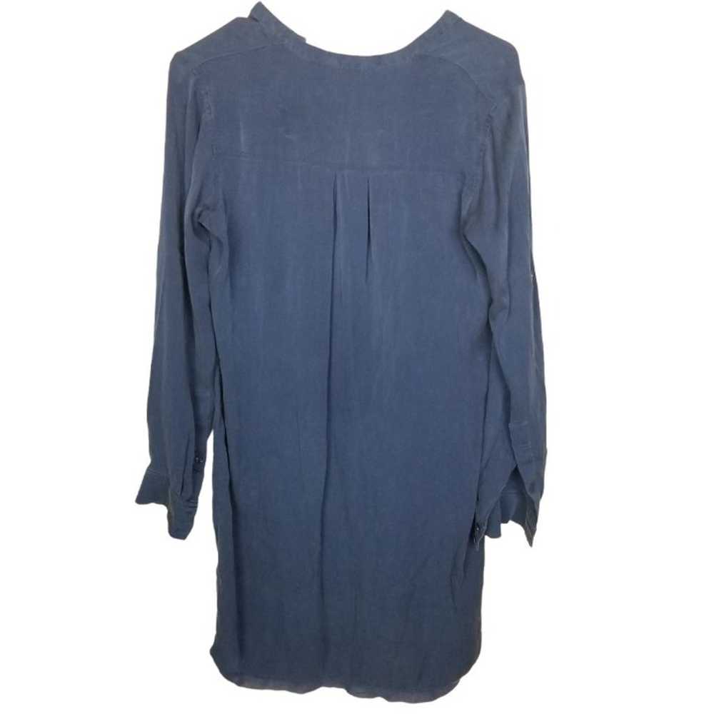 Vince Womens 6 Navy Blue Silk Blend Long Sleeves … - image 9