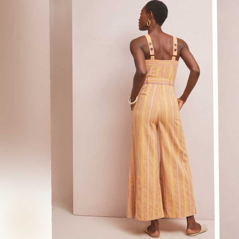 Anthropologie Arlene Linen Jumpsuit in Yellow Mot… - image 3