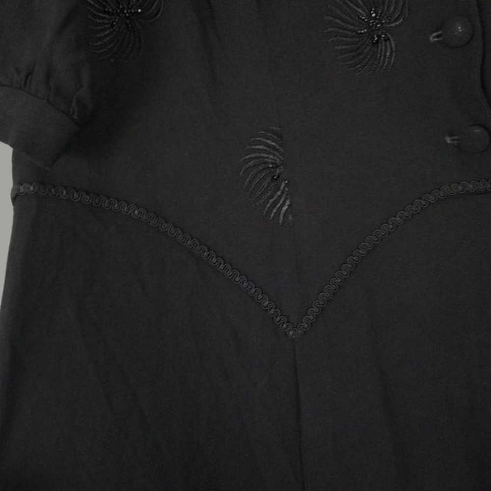 Vintage Handmade Beaded Embroidered Dress M - image 4