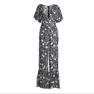 Likely Nellie Jumpsuit Navy and White Ruffled Fla… - image 1