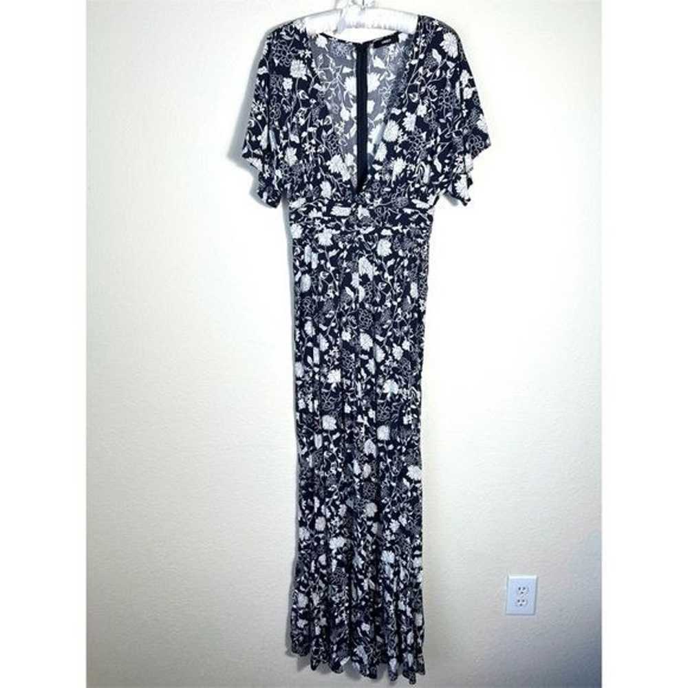 Likely Nellie Jumpsuit Navy and White Ruffled Fla… - image 3