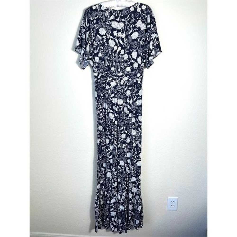 Likely Nellie Jumpsuit Navy and White Ruffled Fla… - image 4