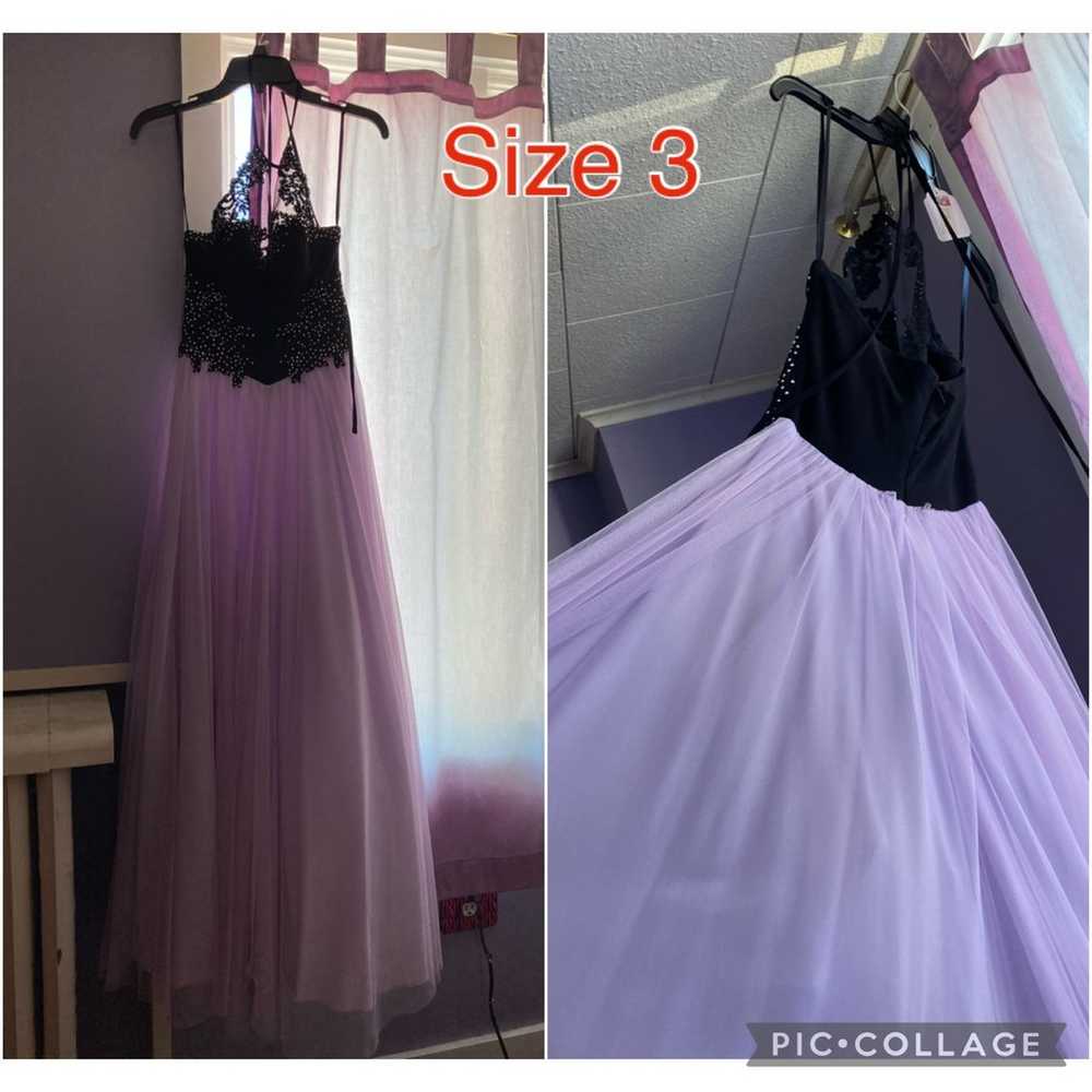 Purple & black prom dress - image 1