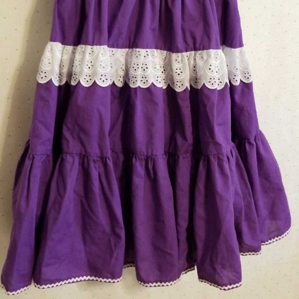 Vintage purple and white dress - image 4