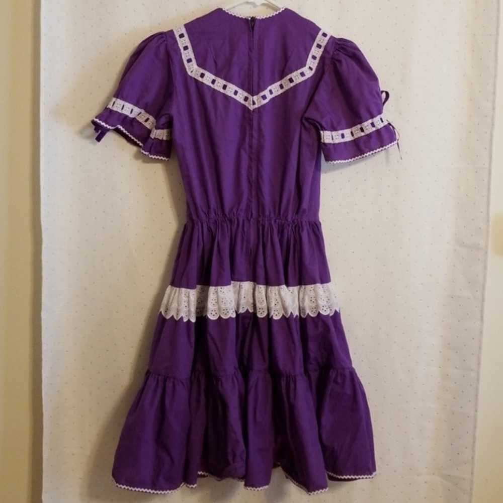 Vintage purple and white dress - image 5