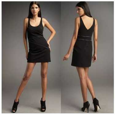 Theory Black Dora Cupid Zipper Stretch Knit Dress