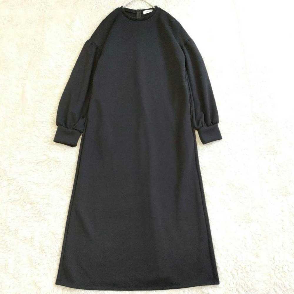 Style Mixer Silky Volume Sleeve Dress Black Washa… - image 3