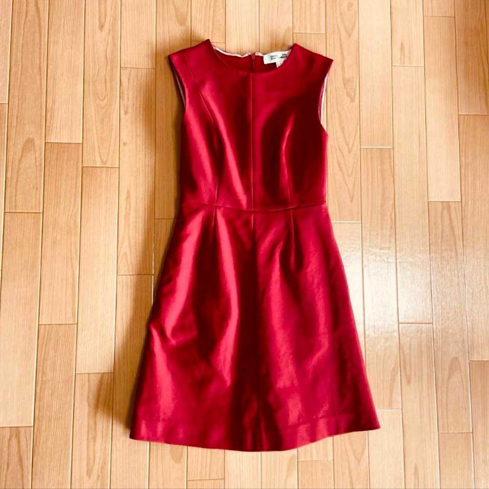 DIANE von FURSTENBERG red knee-length dress size … - image 6