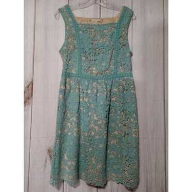 Chelsea & Violet Dress Ladies Medium Blue Lace Sl… - image 1