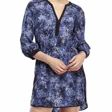 Parker Mallory Silky Static Printed Mini Shirt Dr… - image 1