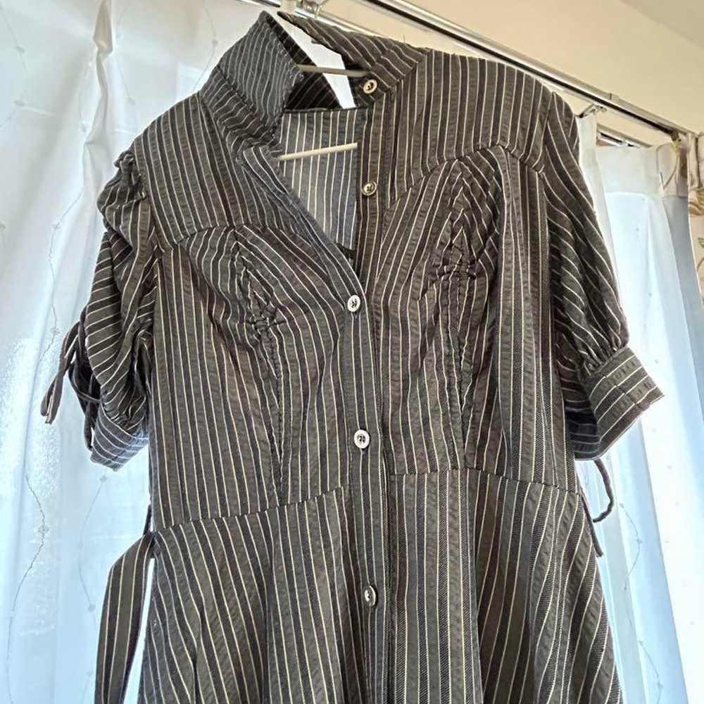 REDYAZEL striped tiered shirt dress. - image 2