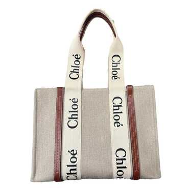 Chloé Woody linen tote