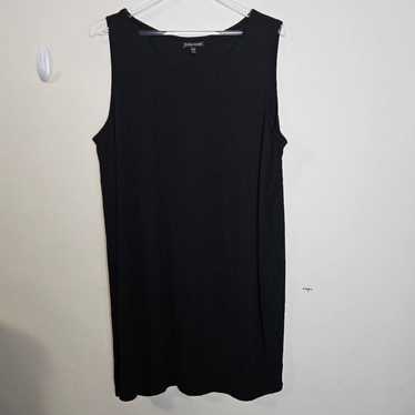 Eileen Fisher 100% Silk Black Sleeveless Sheath Dr