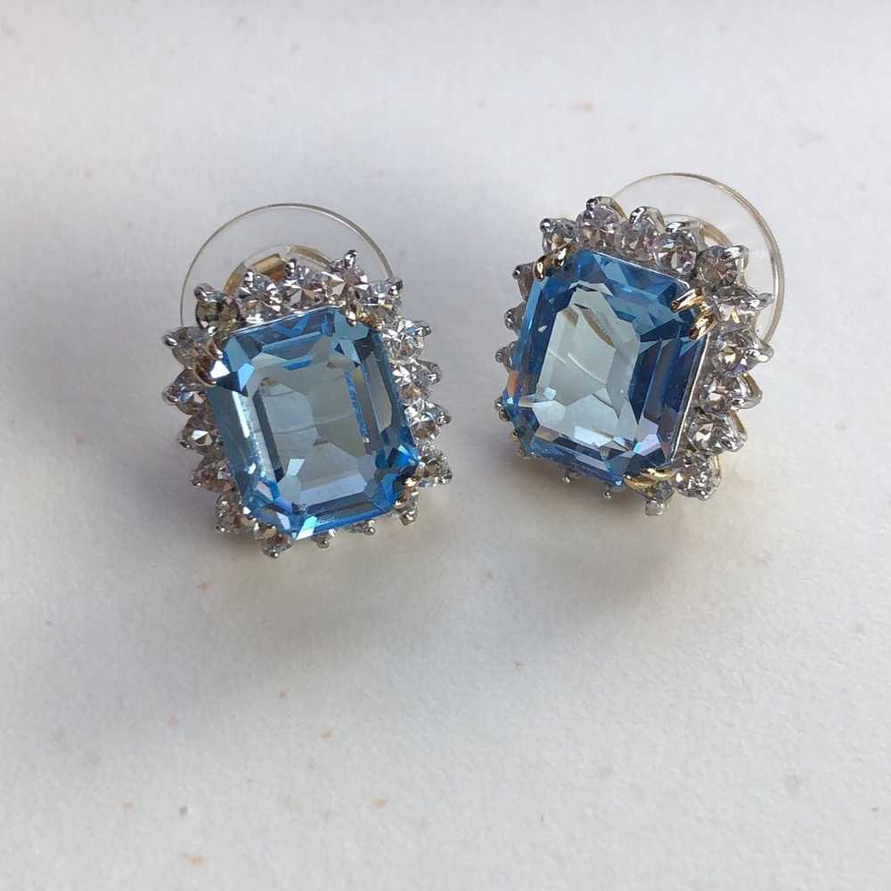 Blue and white topaz earrings - image 5