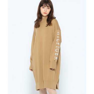 TOMMY HILFIGER Sleeve Logo Mock Neck Knit Dress - image 1