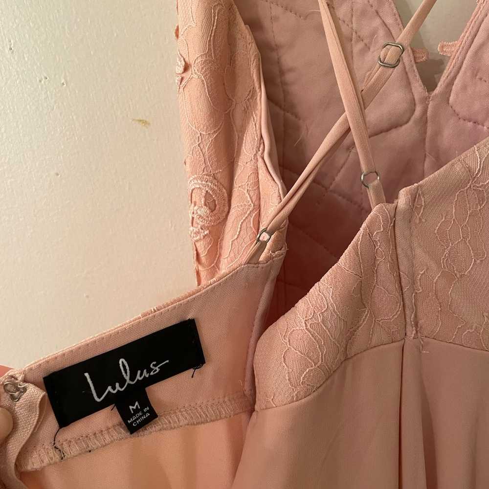 Lulus light pink bridesmaids dress size medium - image 3