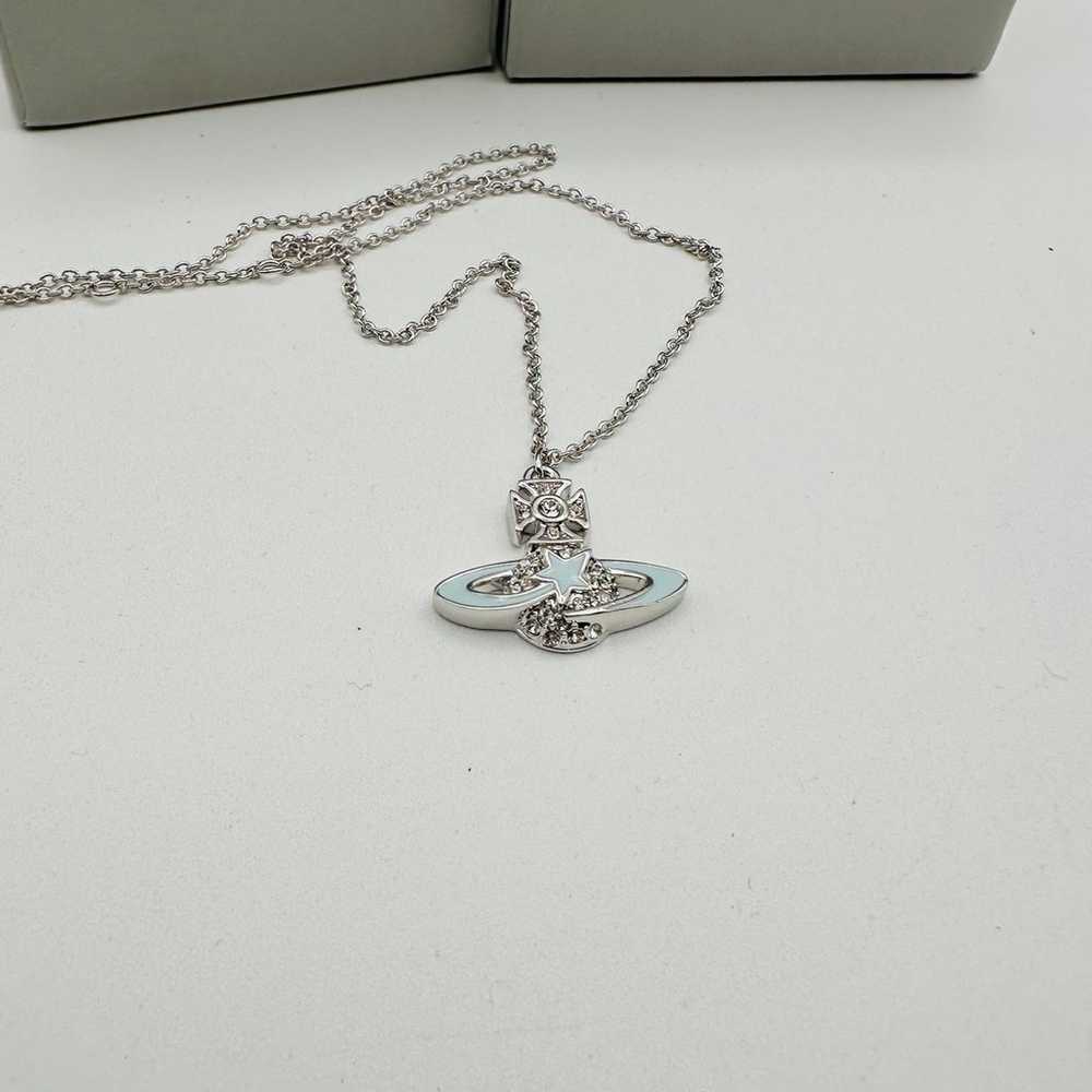 Vivienne Westwood Necklace blue Enamel - image 4