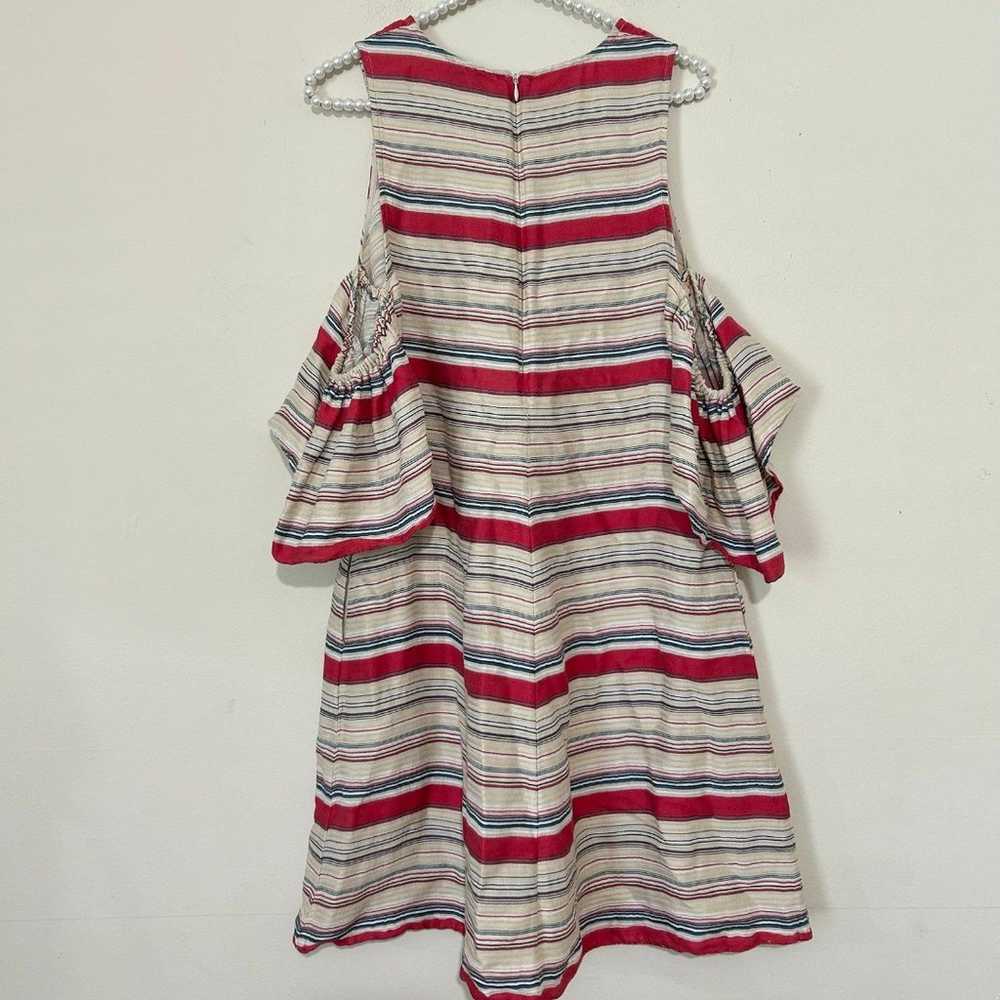 Tanya Taylor Striped Linen Blend Off the Should S… - image 7