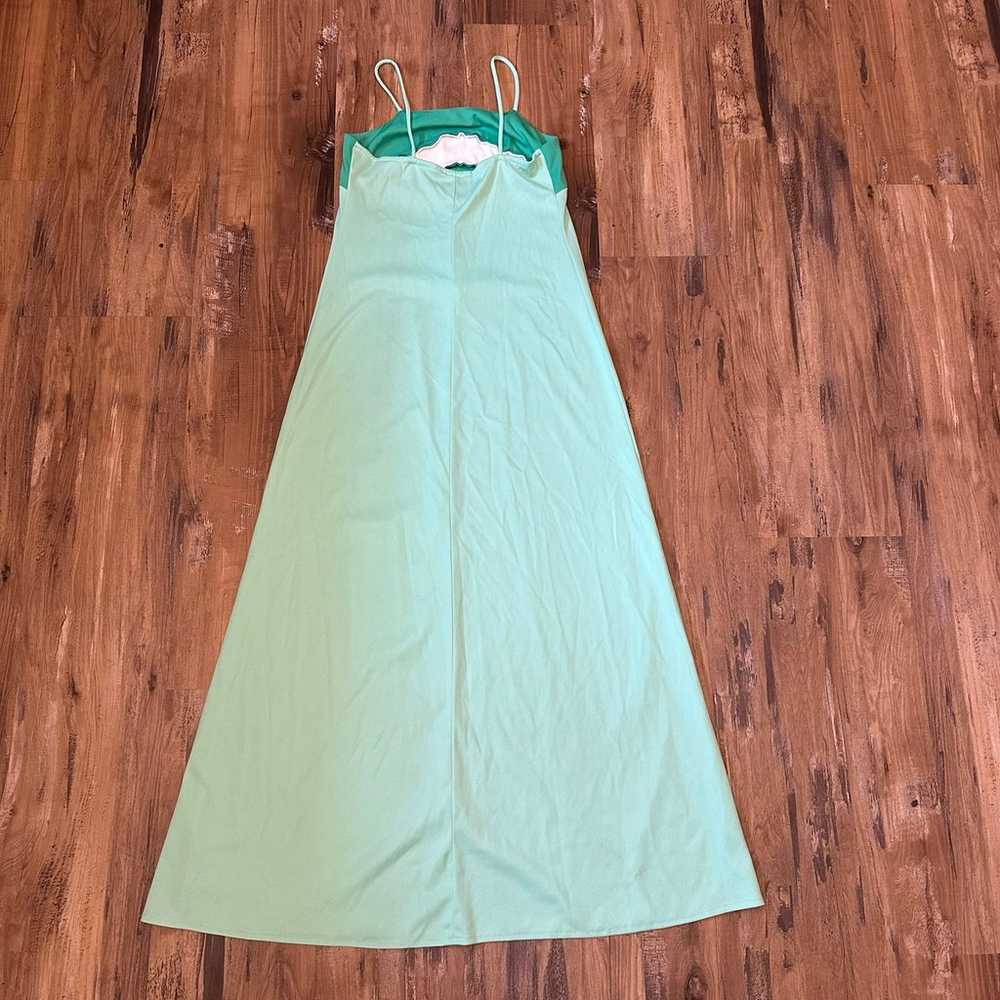 VTG 70s 80s ILGWU Mint Green Green Three Tone Spa… - image 7