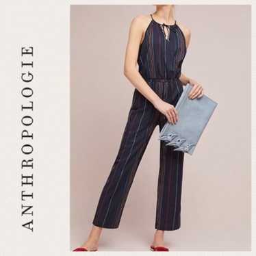 Anthropologie Dolan halter striped jumpsuit S