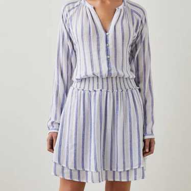 Rails Jasmine Linen-Blend Shirt Dress Blue Villa … - image 1