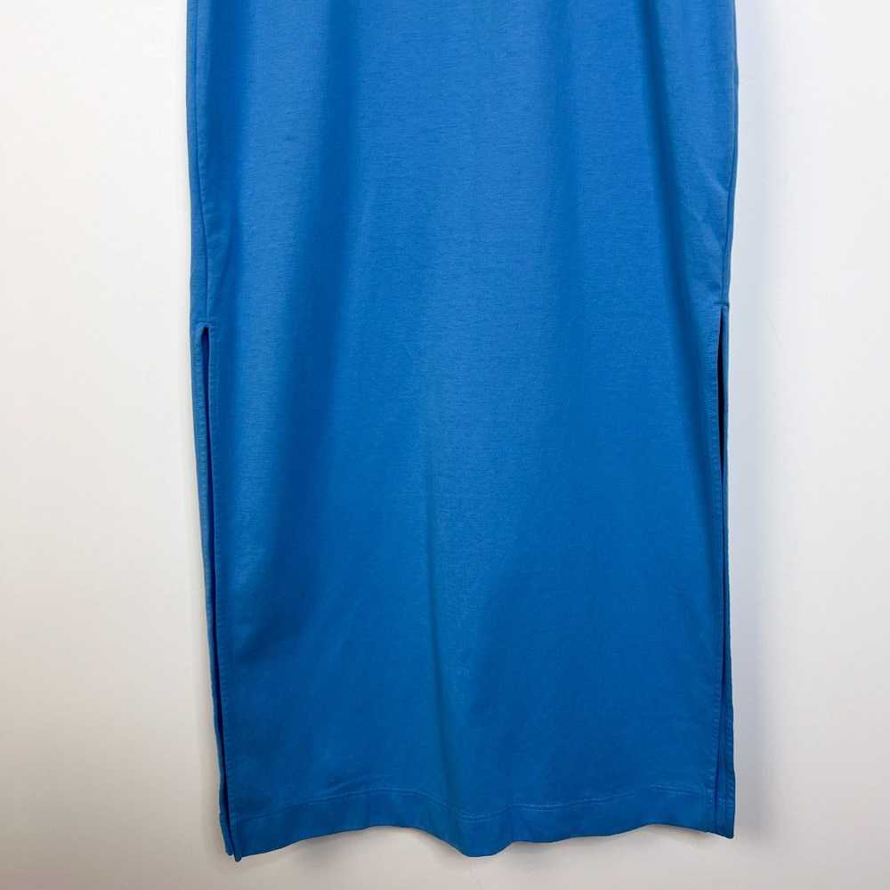 COS Blue Draped Sleeve Midi T Shirt Dress Size Me… - image 4