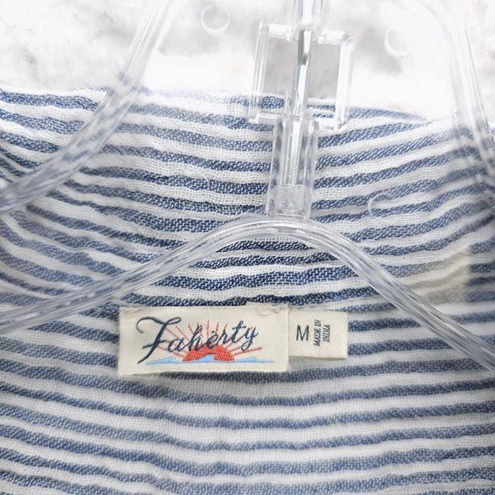 FAHERTY Izzy Romper Blue White Stripe Gauze 100% … - image 6