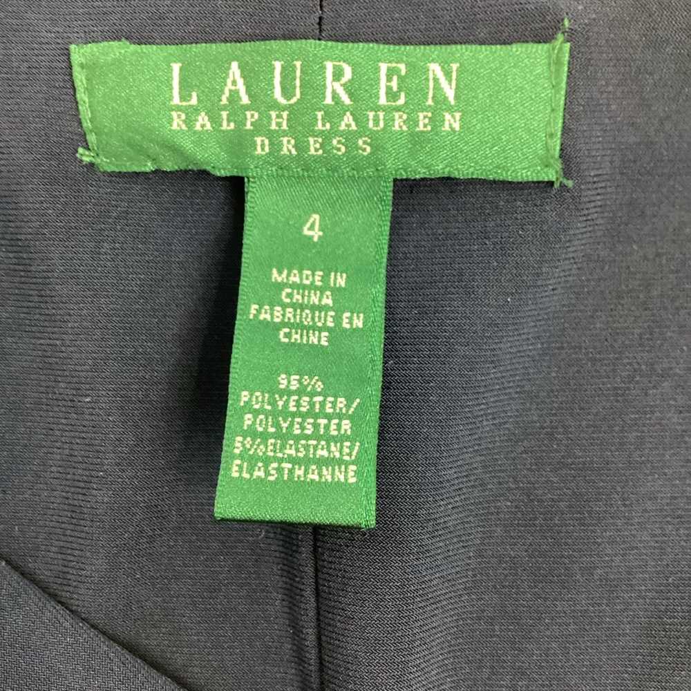 Lauren Ralph Lauren Navy Blue Side Ruched Gold Bu… - image 10