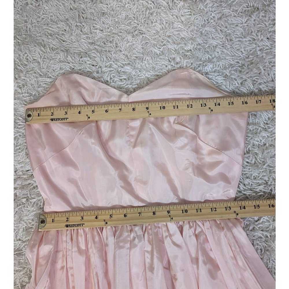 Vintage Strapless 1950s Formal Dress Gown Pink - image 3