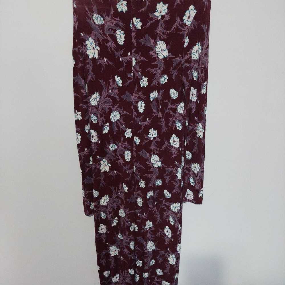 Carven Purple Floral Body con Midi Dress sz Medium - image 2