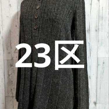 23-ku Alpaca Silk Knee-Length One Piece Knit Dres… - image 1