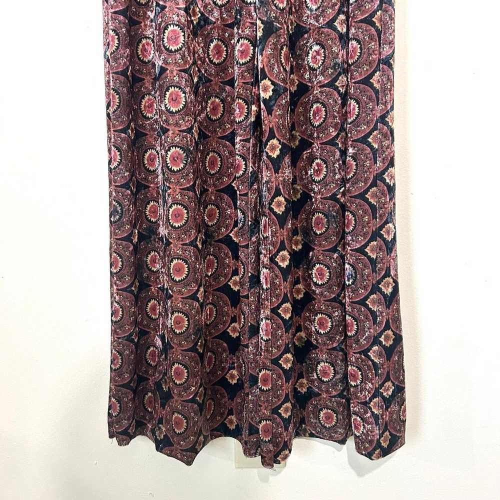 Natural Life Patterned Velvet Boho Sleeveless Jum… - image 3