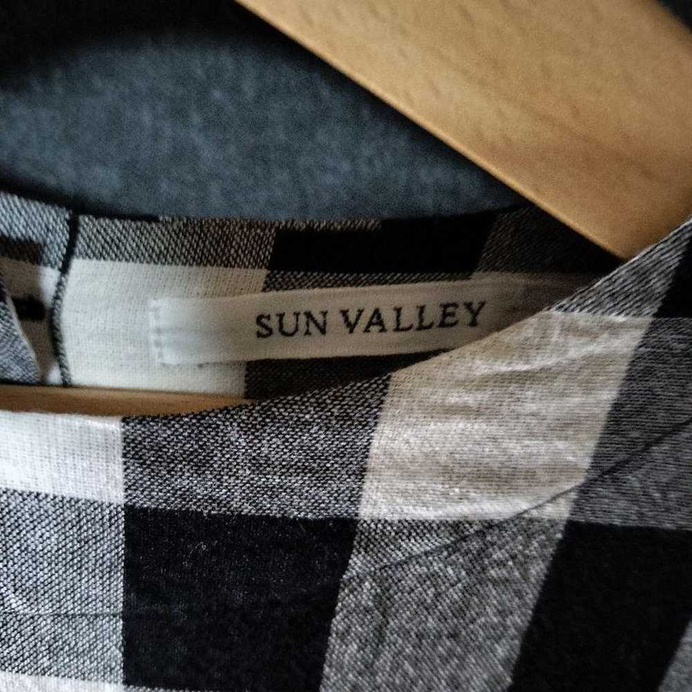 SUN VALLEY Long Dress Black and White Checkered - image 2