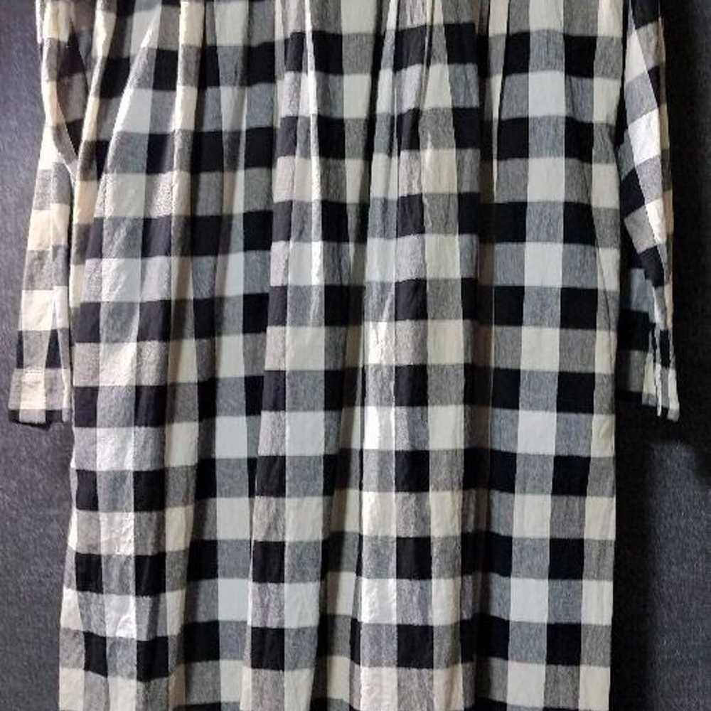 SUN VALLEY Long Dress Black and White Checkered - image 3