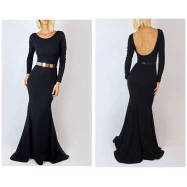 Black Mermaid Bodycon Backless Dress - image 1