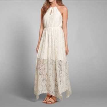 NWOT Abercrombie & Fitch cream lace maxi dress