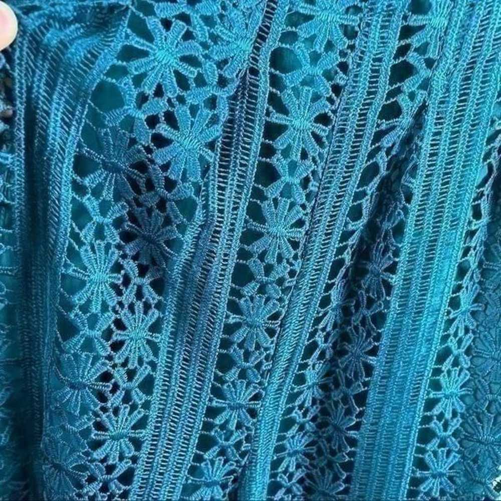 Anthropologie Greylin teal stowe crochet lace str… - image 10