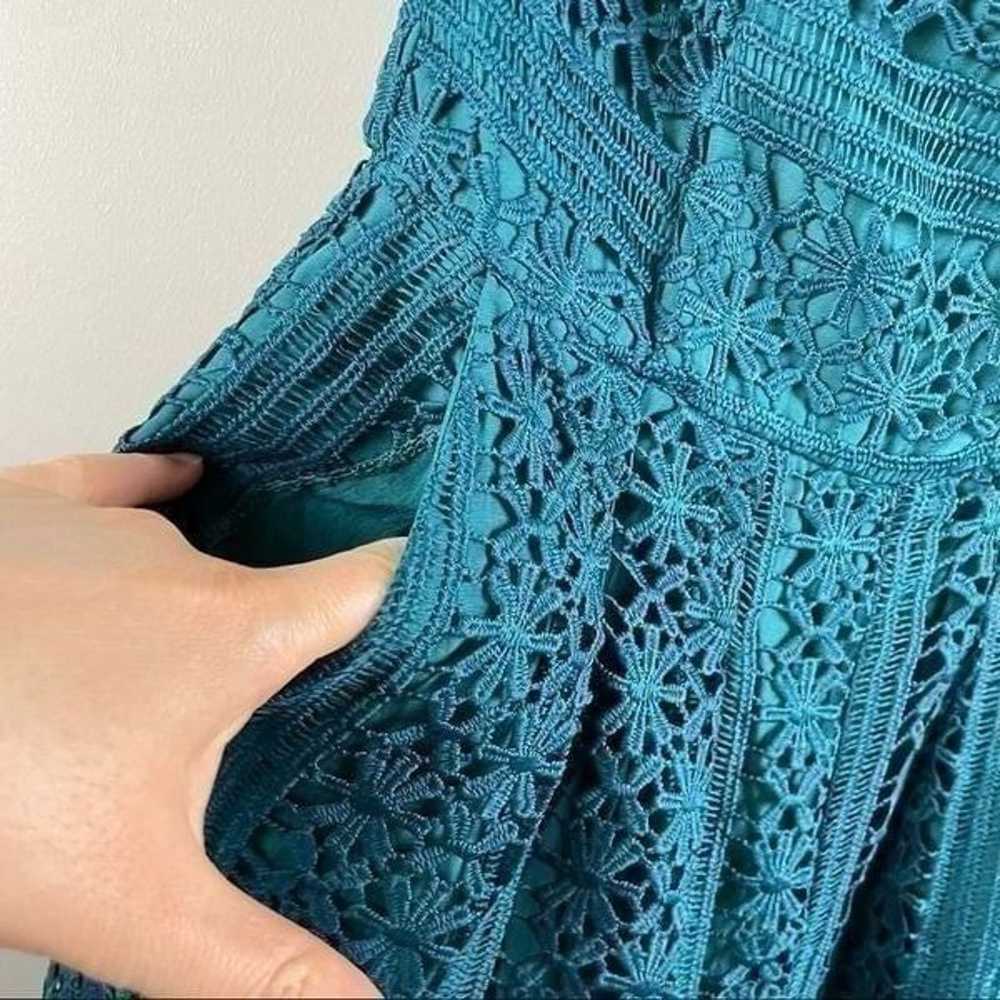 Anthropologie Greylin teal stowe crochet lace str… - image 11