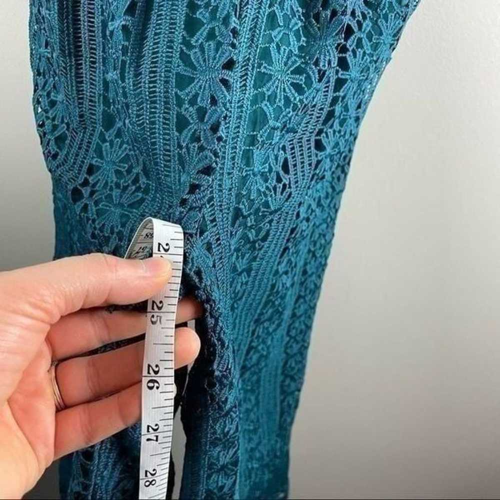 Anthropologie Greylin teal stowe crochet lace str… - image 4