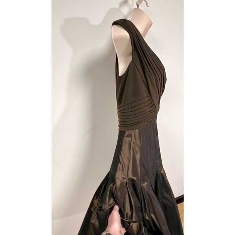 Tadashi Collection Womens Brown Taffeta Pleated C… - image 3