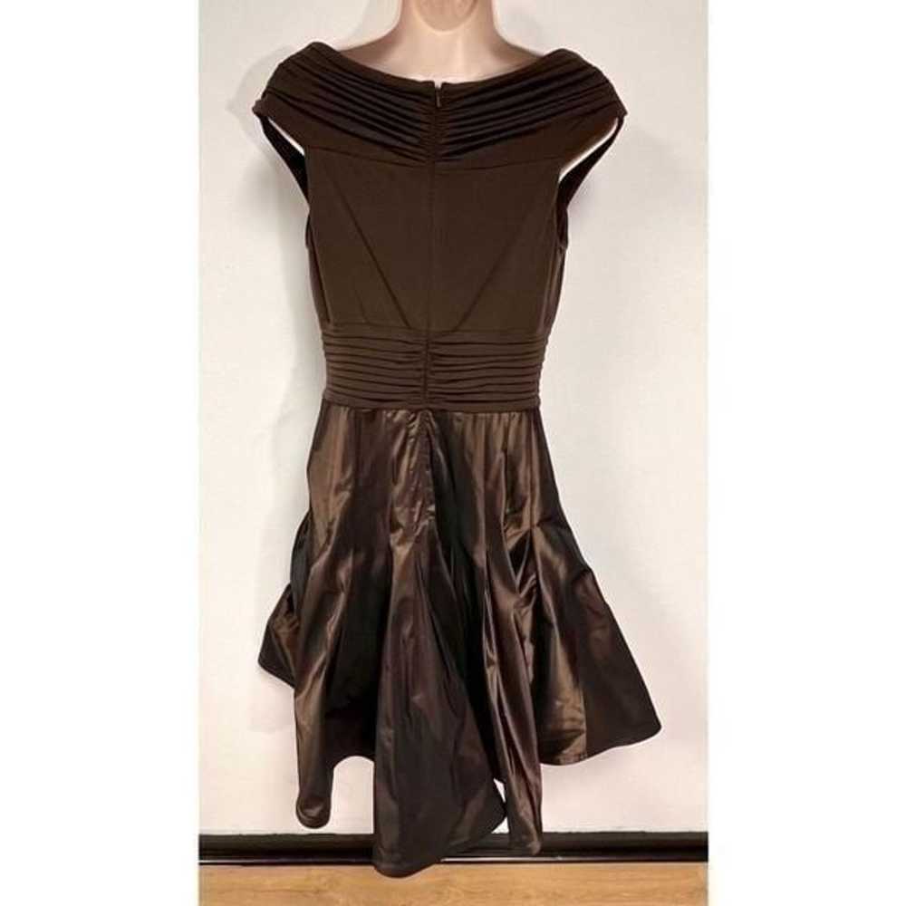 Tadashi Collection Womens Brown Taffeta Pleated C… - image 4